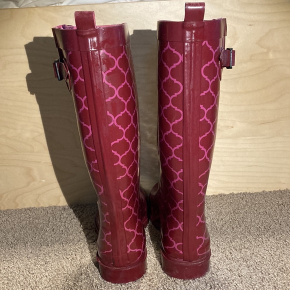 Capelli pink patterned rain boots. Size 9 - Picture 3 of 5